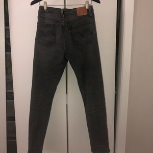 Charcoal Black Levi 501 skinny jeans